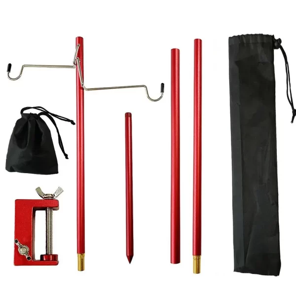 Imagen de colgador de lampara de color rojo